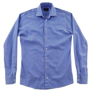 Eton Ganghester Slim Fit Blue Check Dress Shirt 15.5 / 39